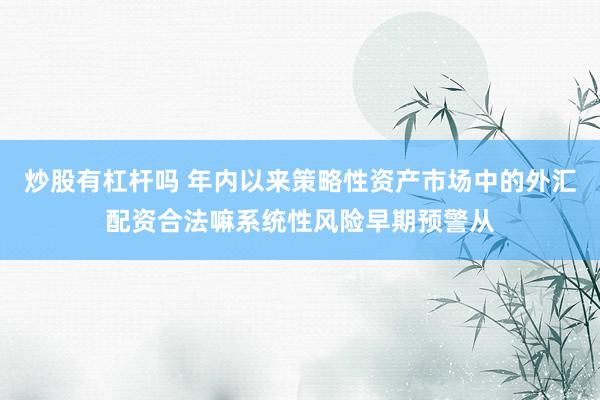 炒股有杠杆吗 年内以来策略性资产市场中的外汇配资合法嘛系统性风险早期预警从